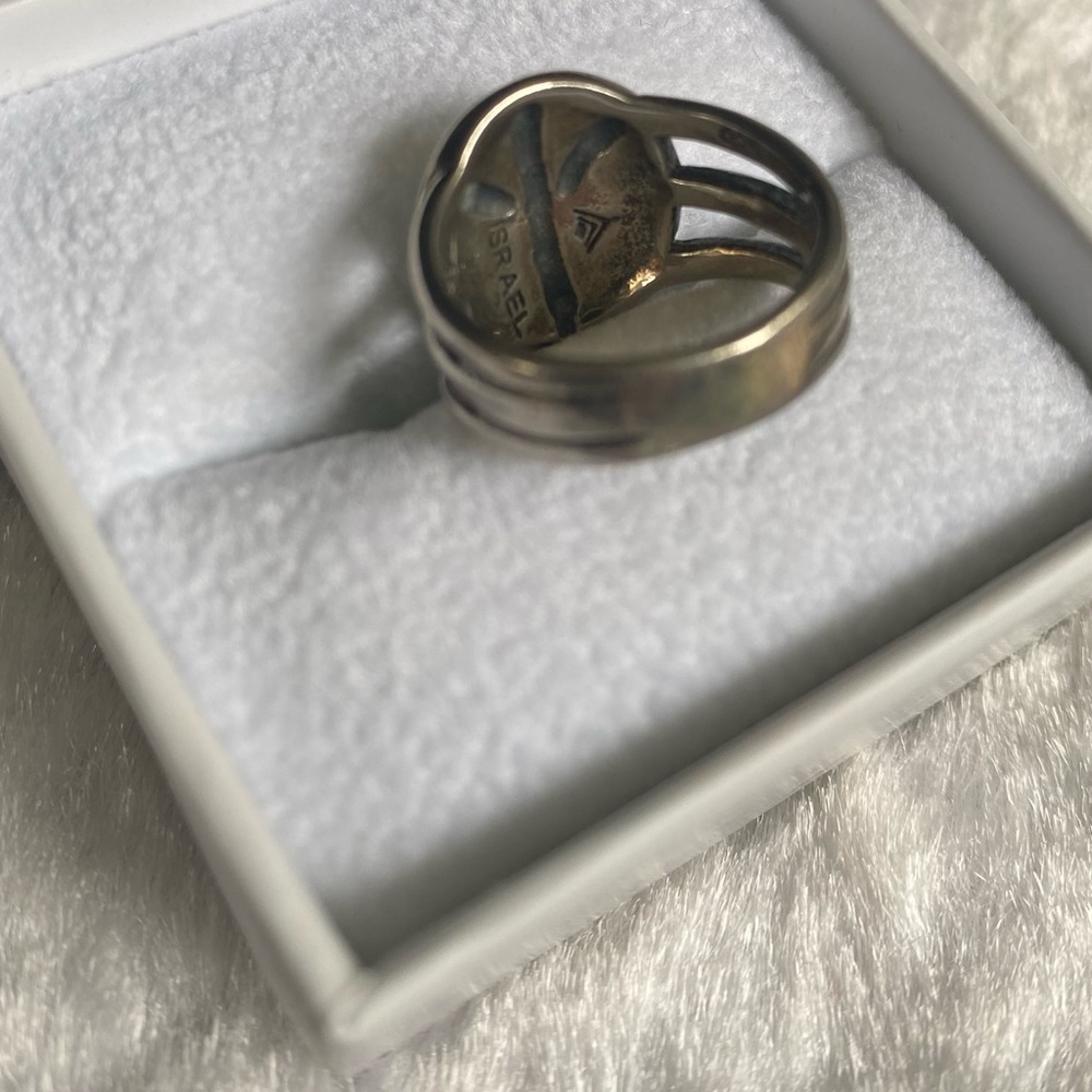 ☘️Silpada Rare Sterling Silver Peace Sign Ring - Picture 3 of 5
